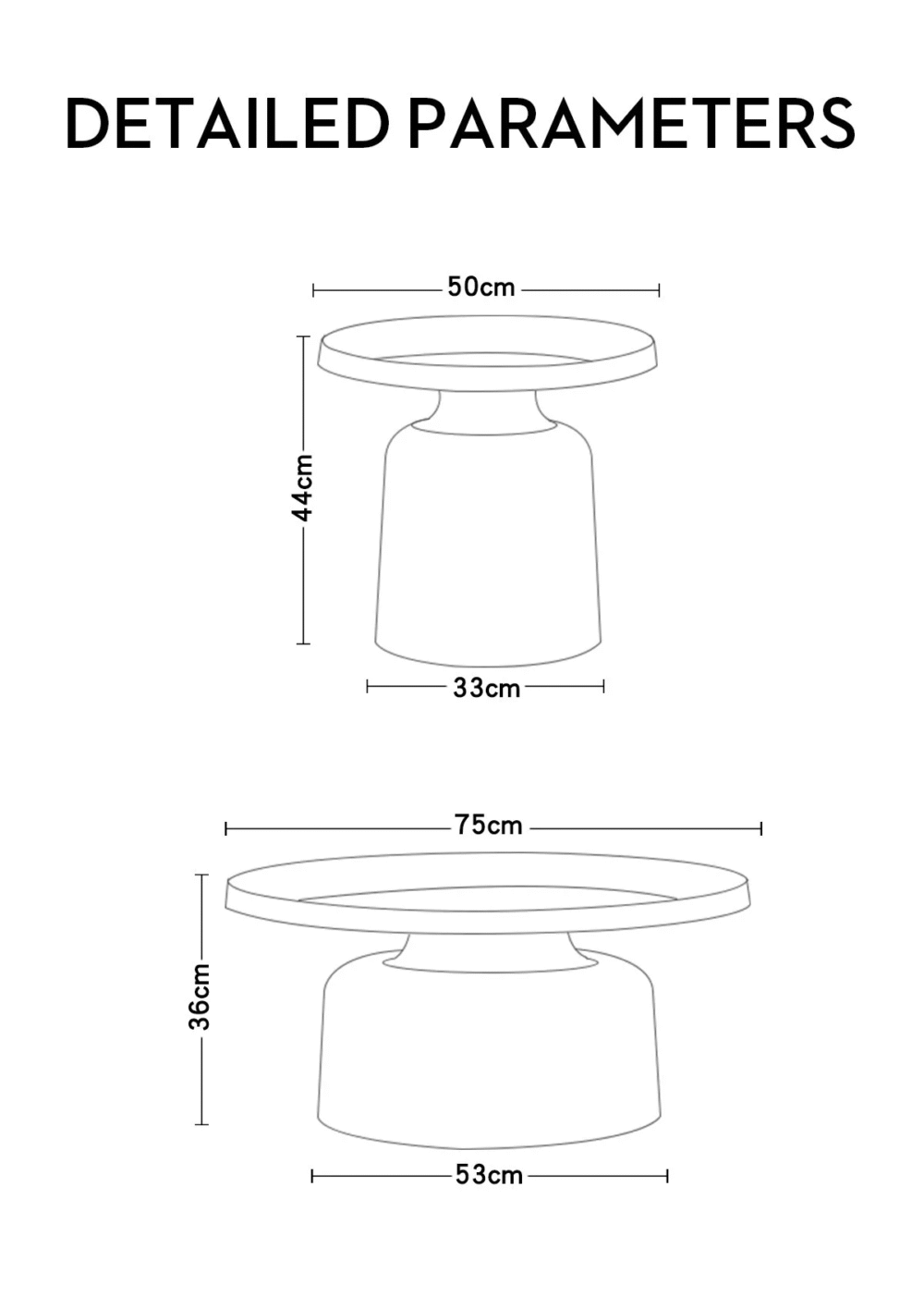 Fashion Design Round Corner Table Carbon Steel Coffee Table Living Room Bedroom - Image 3