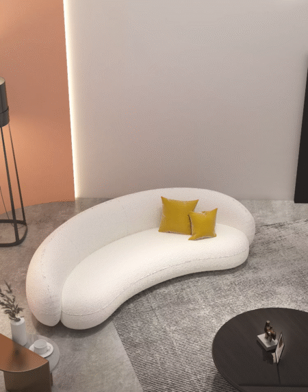 Stylish lamb wool velvet comfortable interior furniture home furniture sofa