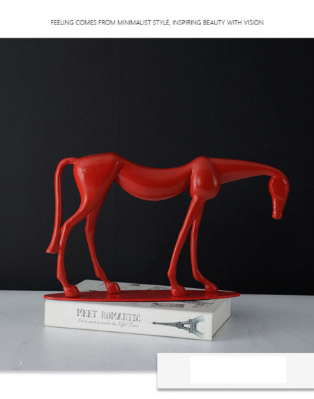 Simple abstract horse metal statue crafts desk decoration creative horse sculpture room aesthetics