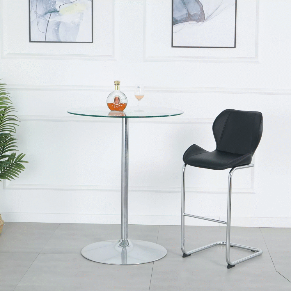 Stylish Modern Design PU Leather High Stool Chair Bar Stool Simple - Image 2