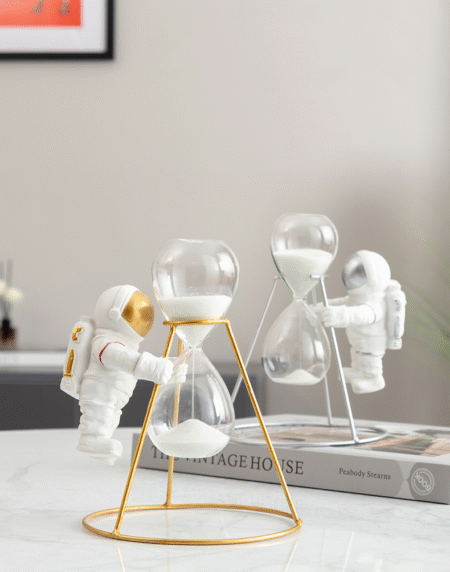 Simple astronaut hourglass ornaments home sand clock ornaments children's table clock kitchen timer room desk ornaments