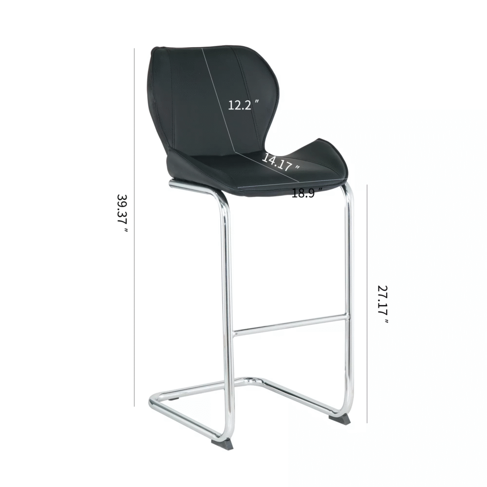 Stylish Modern Design PU Leather High Stool Chair Bar Stool Simple - Image 3
