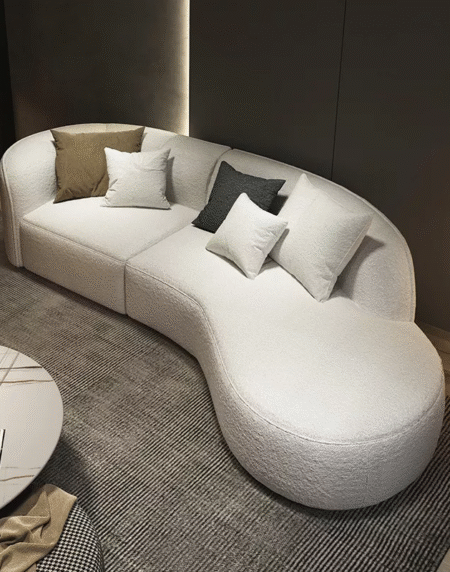 Fashion Luxury Villa Chic Modeling Sofa Italian Simple Modern Living Room Furniture Sofa Set