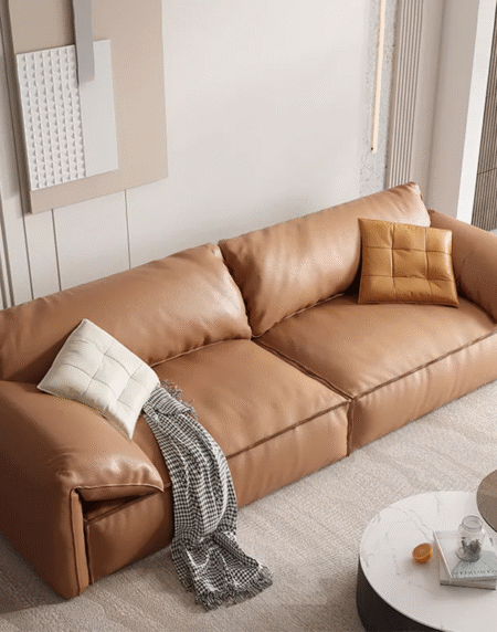 Fashion American Brown Classic Vintage Sofa Set Living Room Furniture Sofa
